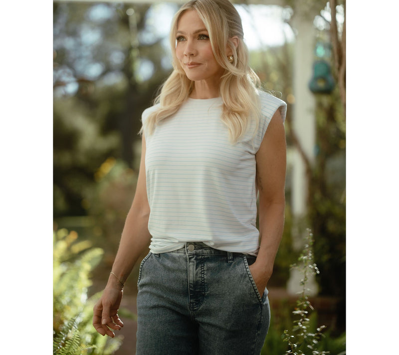 Me by Jennie Garth Harbor Striped Tee — View 7