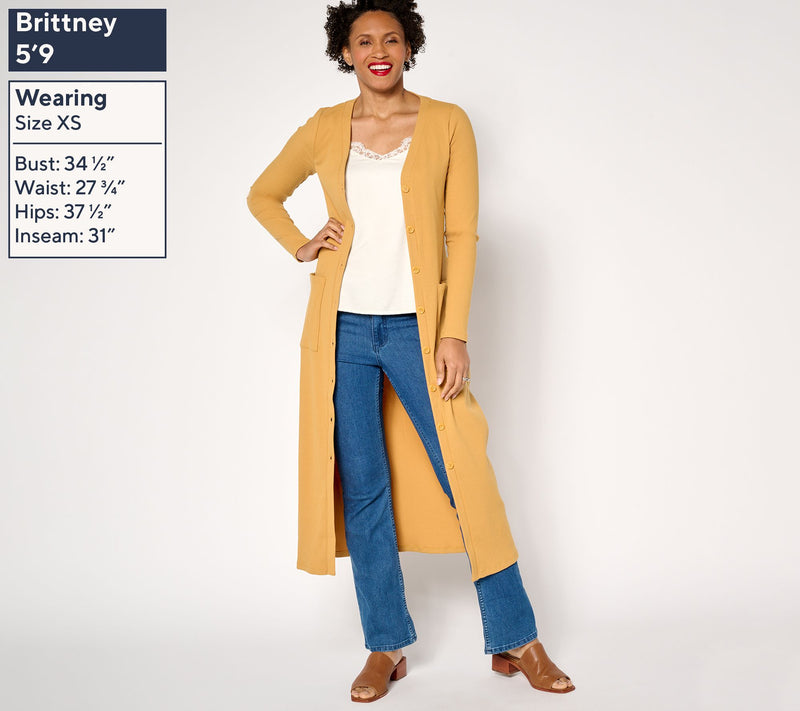 Me by Jennie Garth Regular Mrytel Maxi Cardigan — View 7