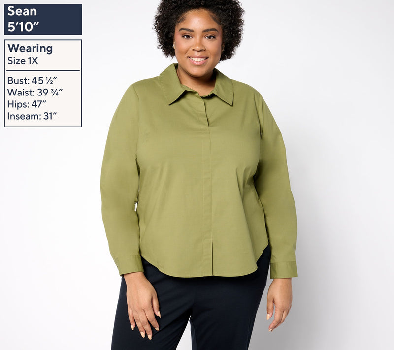 Joan Rivers No Gap Tailored Pull-Over Girlfriend Shirt — View 2