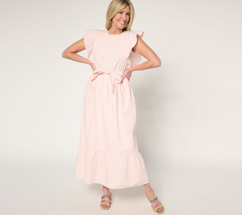 Me by Jennie Garth Petite Palmetto 100% Cotton Poplin Dress — View 3