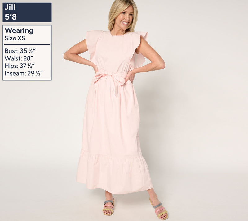Me by Jennie Garth Petite Palmetto 100% Cotton Poplin Dress — View 9