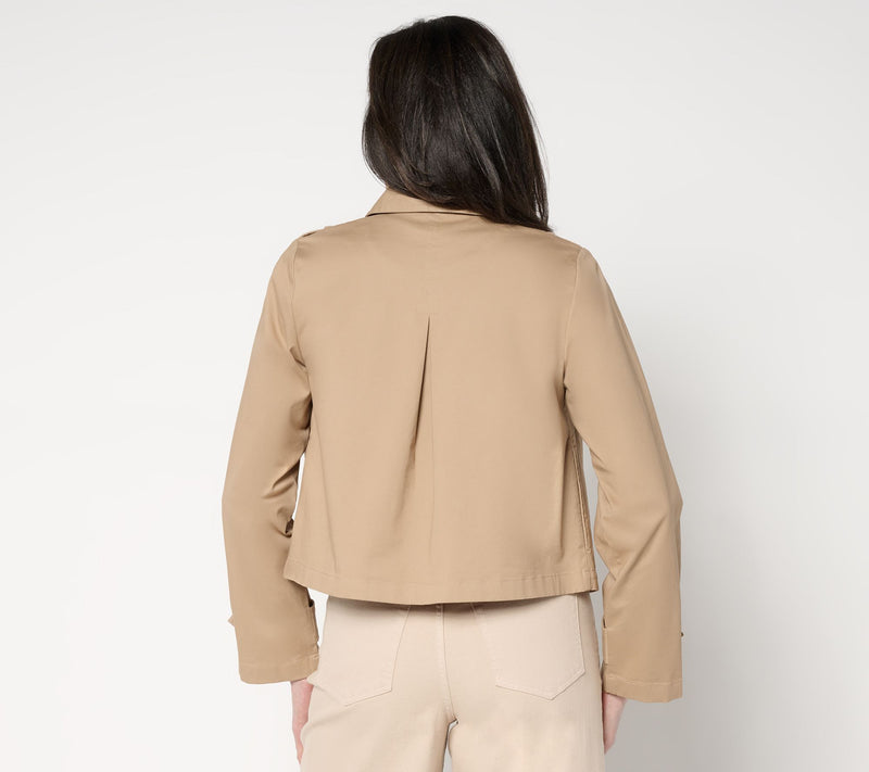 Me by Jennie Garth Cooper Cropped Trench Jacket — View 4