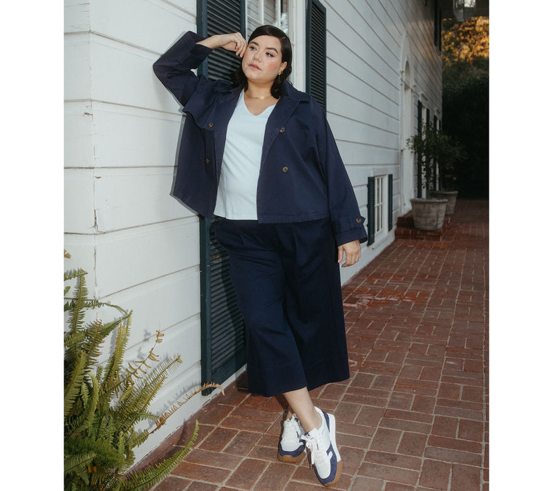 Me by Jennie Garth Cooper Cropped Trench Jacket — View 8