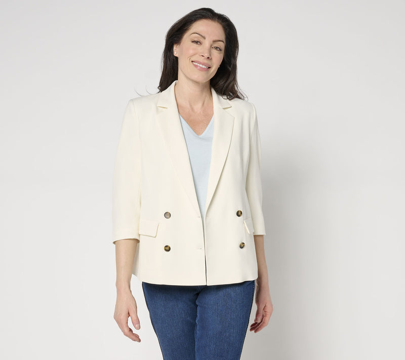 Studio Park x Amy Stran Ruched 3/4 Sleeve Blazer — View 12