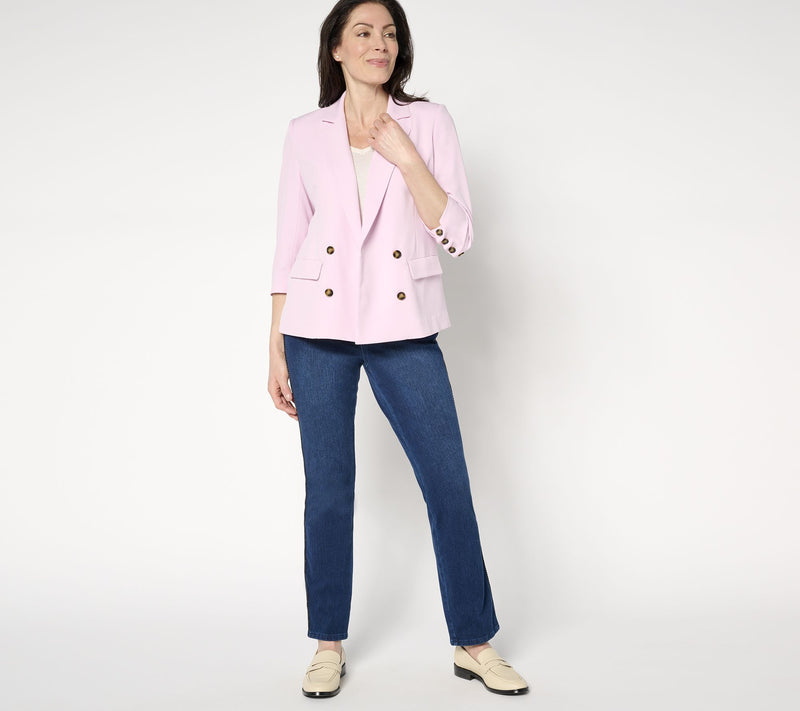 Studio Park x Amy Stran Ruched 3/4 Sleeve Blazer — View 5
