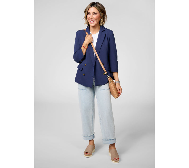 Studio Park x Amy Stran Ruched 3/4 Sleeve Blazer — View 8