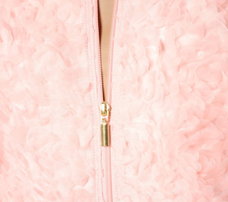 Mally Roncal Rosebud Textured Bomber Jacket — View 9