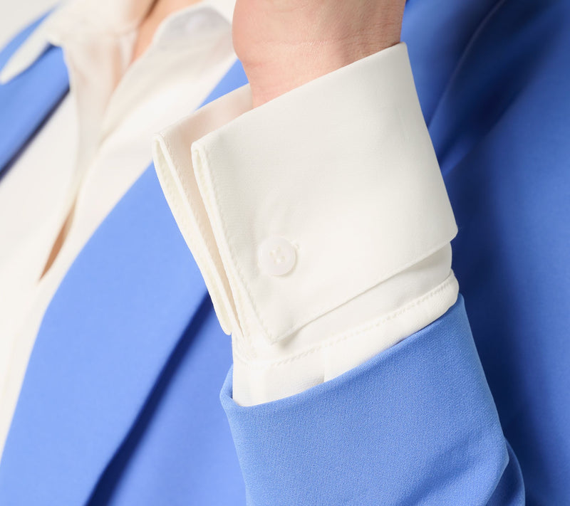 by Stacy London Crepe Blazer with Attached Shirt — View 10