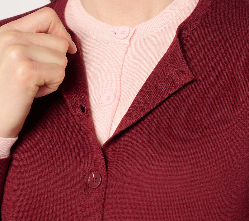 by Stacy London Double Layer Color Block Illusion Cardigan — View 12