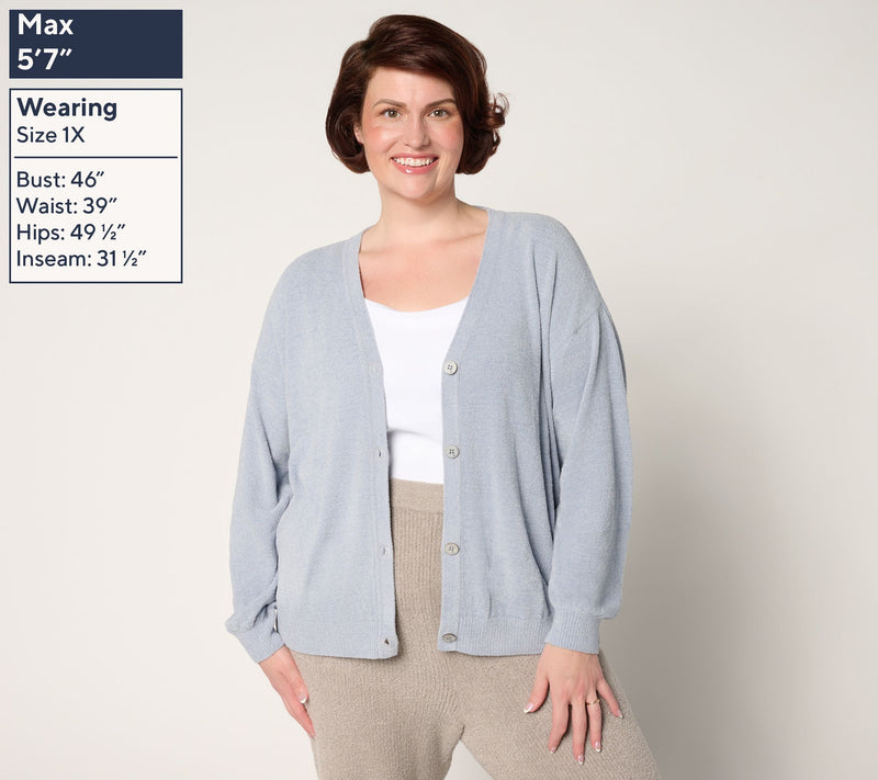 Barefoot Dreams CozyChic Ultra Lite Poof Sleeve Cardigan — View 12