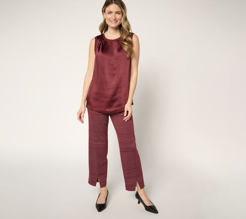 by Stacy London Draped Satin Tank — View 13