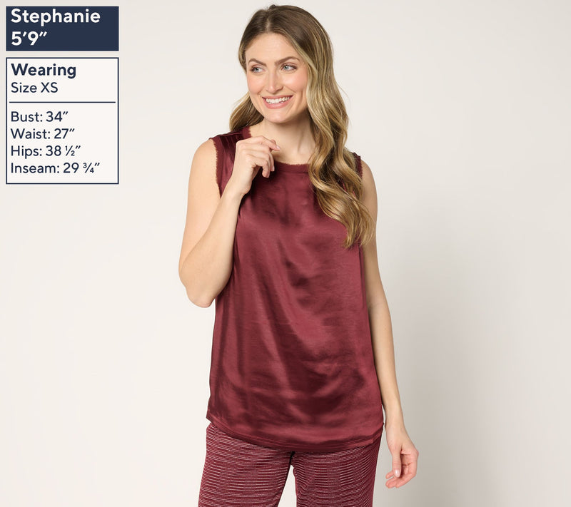 by Stacy London Draped Satin Tank — View 11