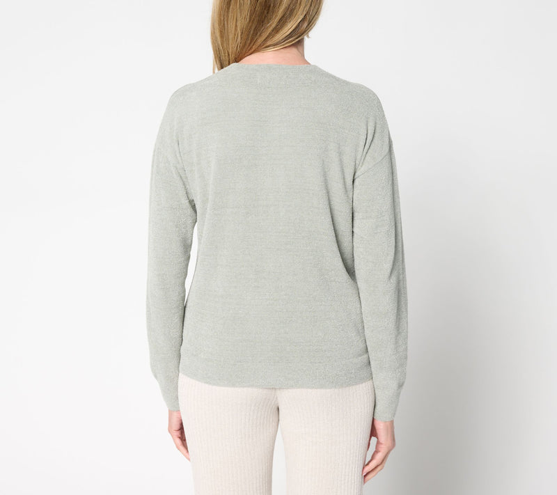 Barefoot Dreams CozyChic Ultra Lite Drop Shoulder Crew Neck Pullover — View 15