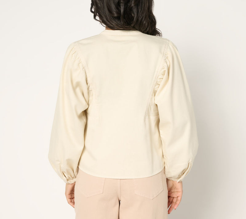 Me by Jennie Garth Relaxed Dolman Sleeve Denim Shirt — View 3
