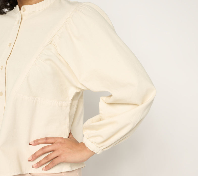 Me by Jennie Garth Relaxed Dolman Sleeve Denim Shirt — View 5