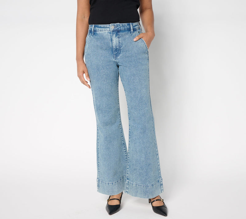Me by Jennie Garth Regular Indigo Full Length Flare Jeans — View 3