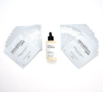 philosophy microdelivery 24ct peel pads & dose of wisdom set