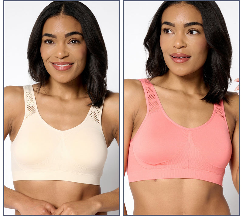 Anybody Intimates Seamless Lounge Bra with Lycra 2 Pack — View 9