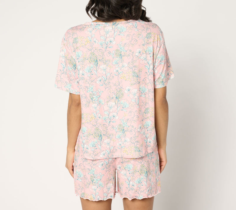 Berkshire Homewear Silky Smooth Relaxed Tee & Short Set — View 4
