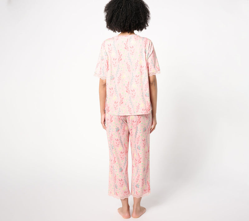 Berkshire Homewear Silky Smooth & Lace Capri Pajama Set — View 8