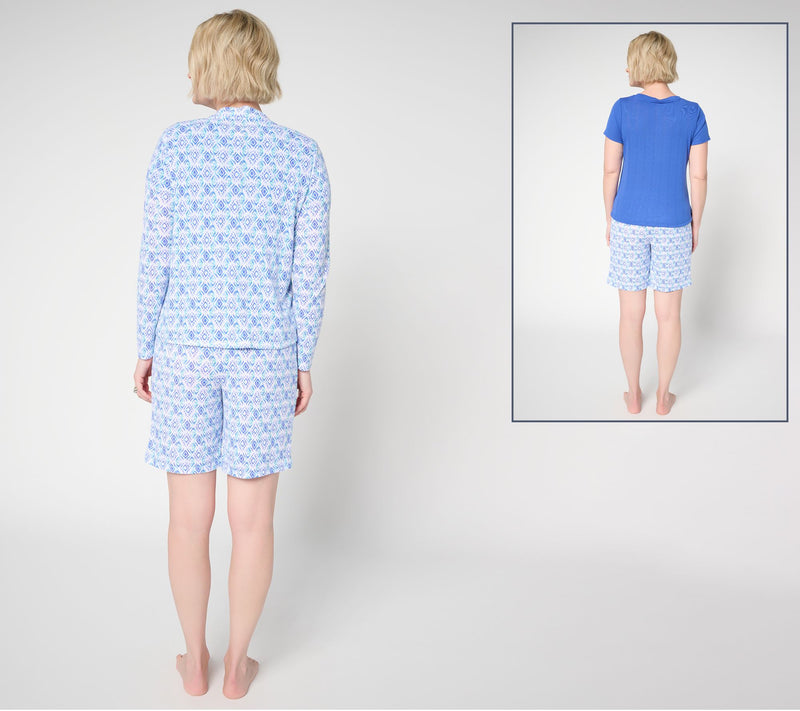 Sunday Brunch Pointelle Cardigan, Tee, & Short Lounge Set — View 8