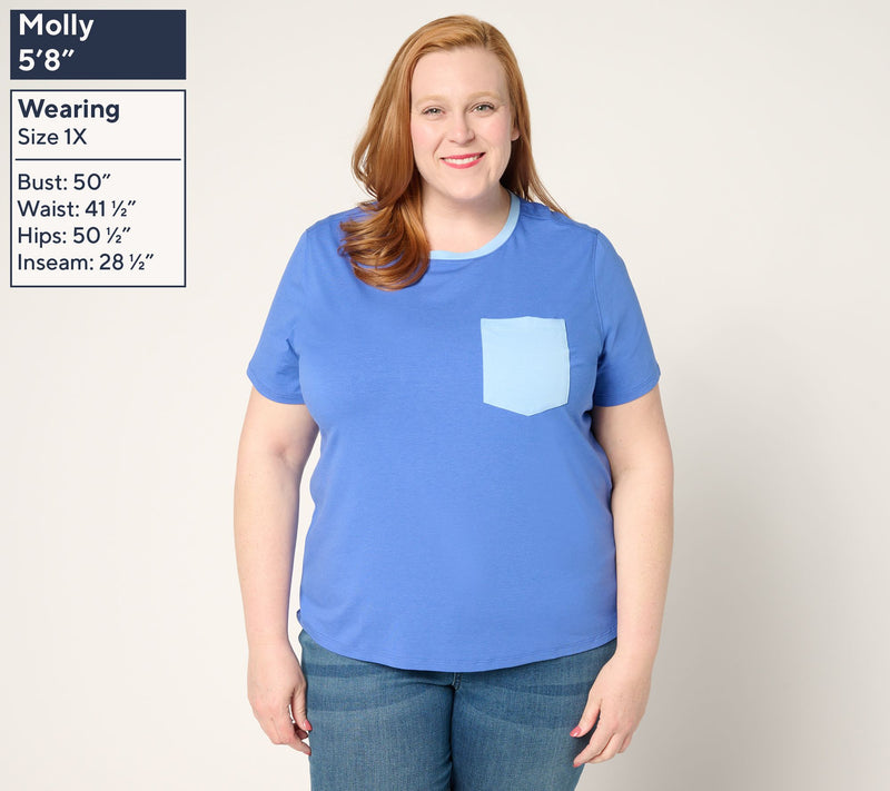 by Stacy London Color Blocked Jersey T-Shirt — View 2