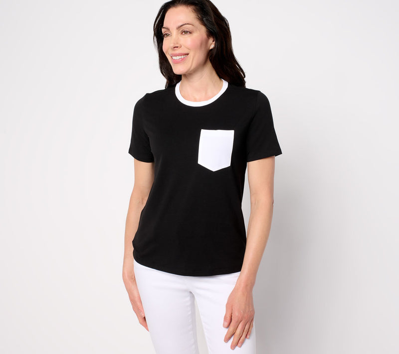 by Stacy London Color Blocked Jersey T-Shirt — View 11