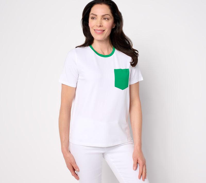 by Stacy London Color Blocked Jersey T-Shirt — View 13