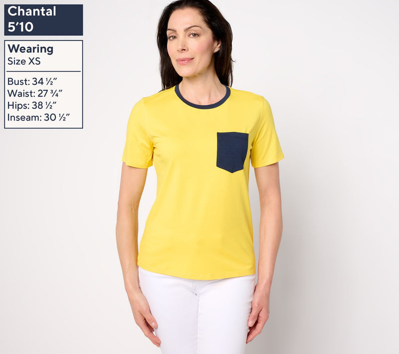 by Stacy London Color Blocked Jersey T-Shirt — View 3