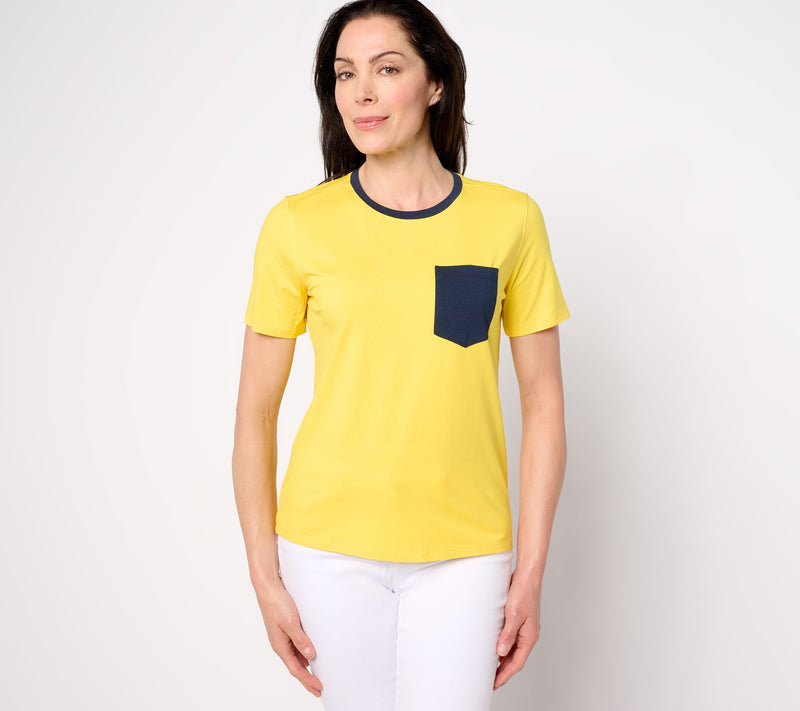 by Stacy London Color Blocked Jersey T-Shirt — View 14
