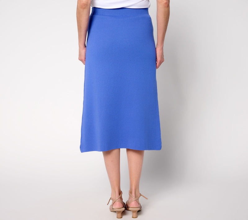 by Stacy London Cotton Knit A-Line Midi Skirt — View 6