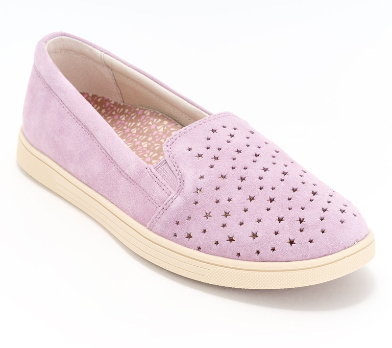 Revitalign Orthotic Star Embossed Suede Slip-On - Carolina — Main view