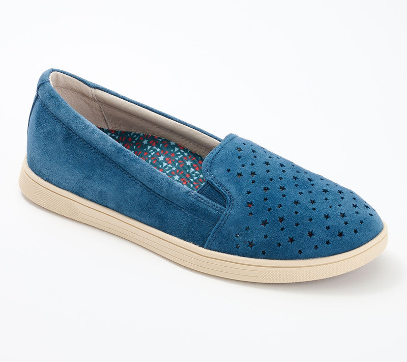 Revitalign Orthotic Star Embossed Suede Slip-On - Carolina — View 7
