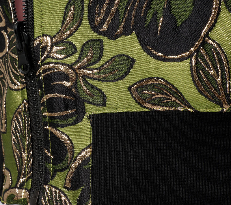 by Stacy London Metallic Floral Brocade Bomber Jacket — View 12