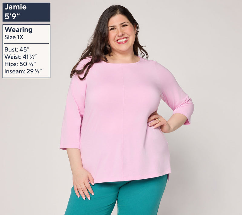 Denim & Co. Essentials So Soft Jersey 3-Pack Boat Neck Tops — View 10