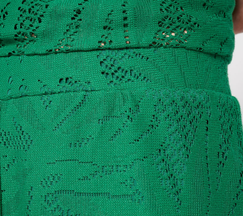 Susan Graver Soleil Petite Lace Knit Wide-Leg Crop Pant — View 6
