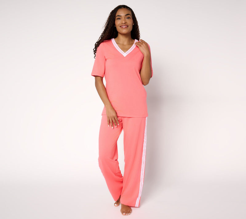Cuddl Duds Cottonwear+ Straight Leg Lounge Pant — View 13