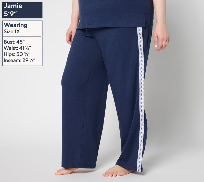 Cuddl Duds Cottonwear+ Straight Leg Lounge Pant — View 10