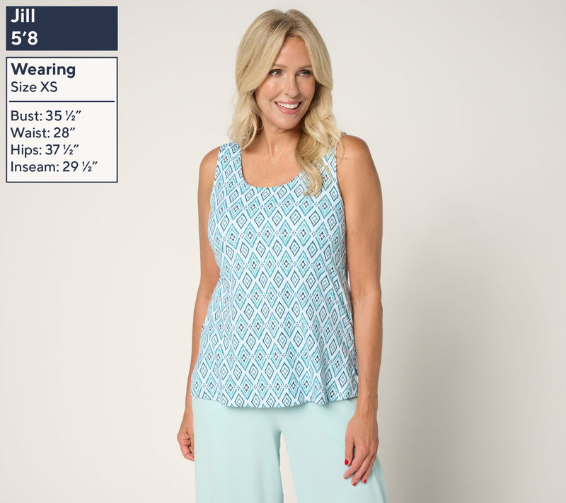 Cuddl Duds Flexwear Tank with Built-in Shelf Bra — View 10