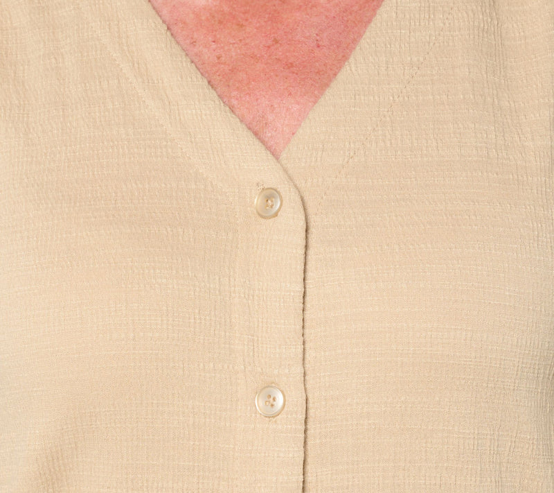 Cuddl Duds Slub Knit Button Front Tank — View 13