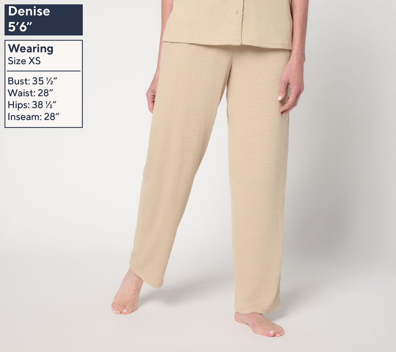 Cuddl Duds Slub Knit Straight Leg Lounge Pant — View 10