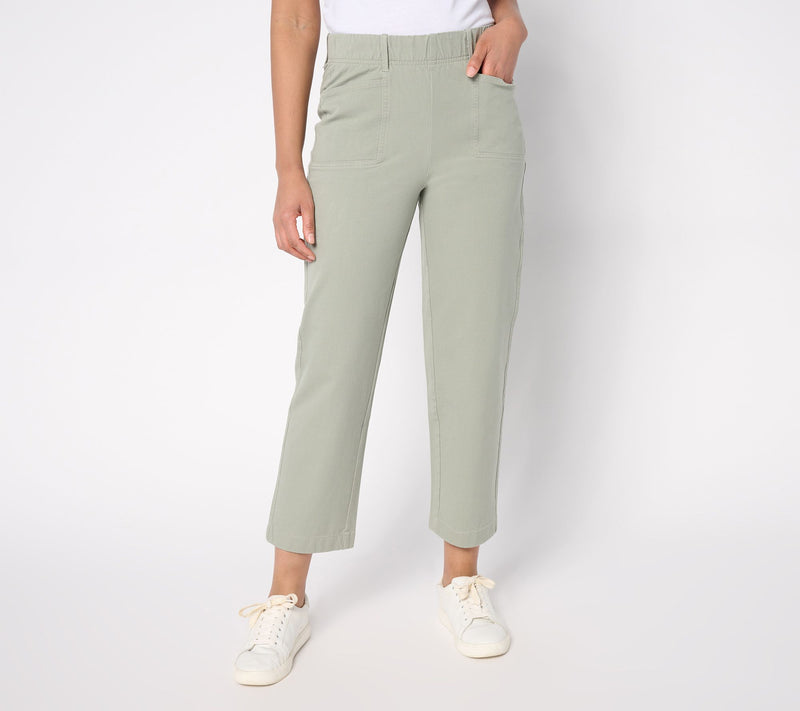 AnyBody Regular All-Stretch Twill Straight Leg Ankle Pants — View 11