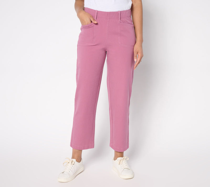 AnyBody Regular All-Stretch Twill Straight Leg Ankle Pants — View 9