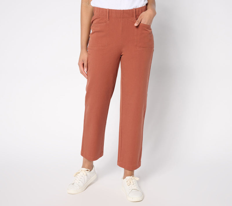 AnyBody Regular All-Stretch Twill Straight Leg Ankle Pants — Main view