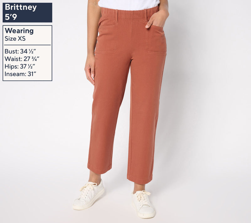 AnyBody Regular All-Stretch Twill Straight Leg Ankle Pants — View 15