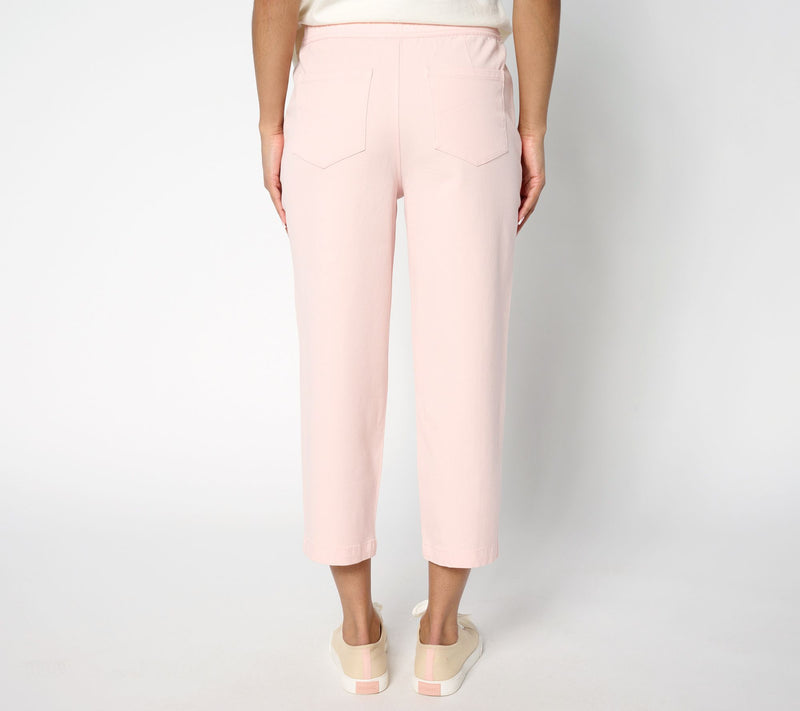 AnyBody Petite All-Stretch Twill Tapered Pants with Faux D-Ring Belt — View 4