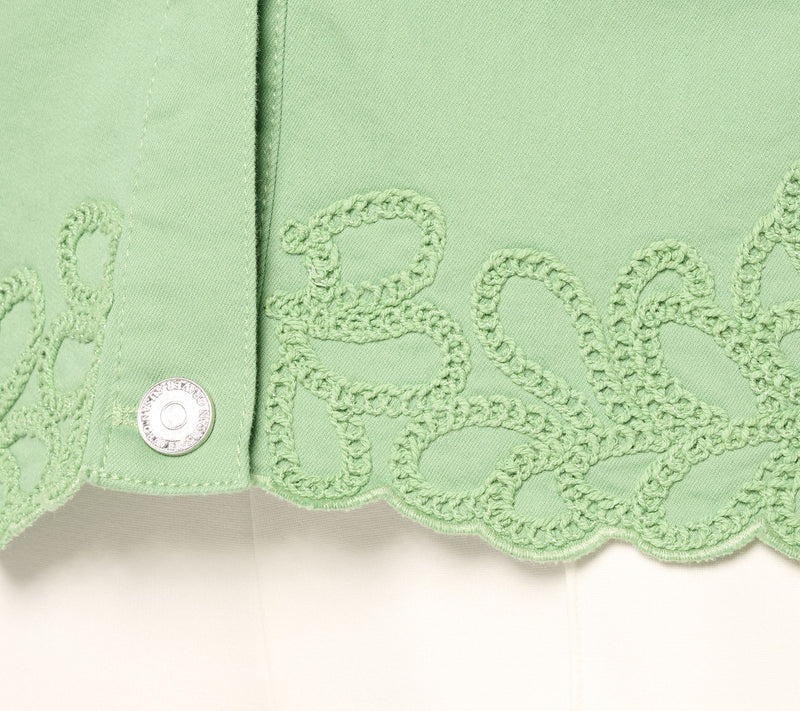 Susan Graver Color Denim Jacket with Soutache — View 14