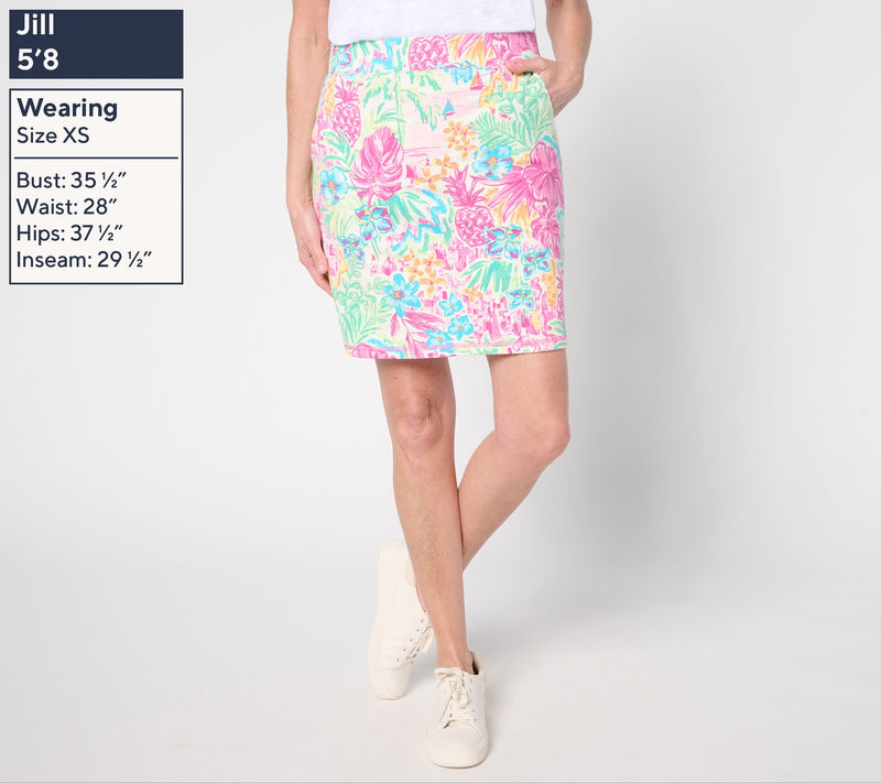 Belle by Kim Gravel Tall Preppy French Terry Skort — View 15