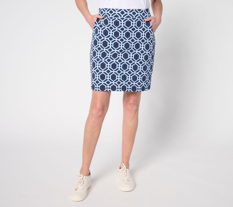 Belle by Kim Gravel Tall Preppy French Terry Skort — View 11