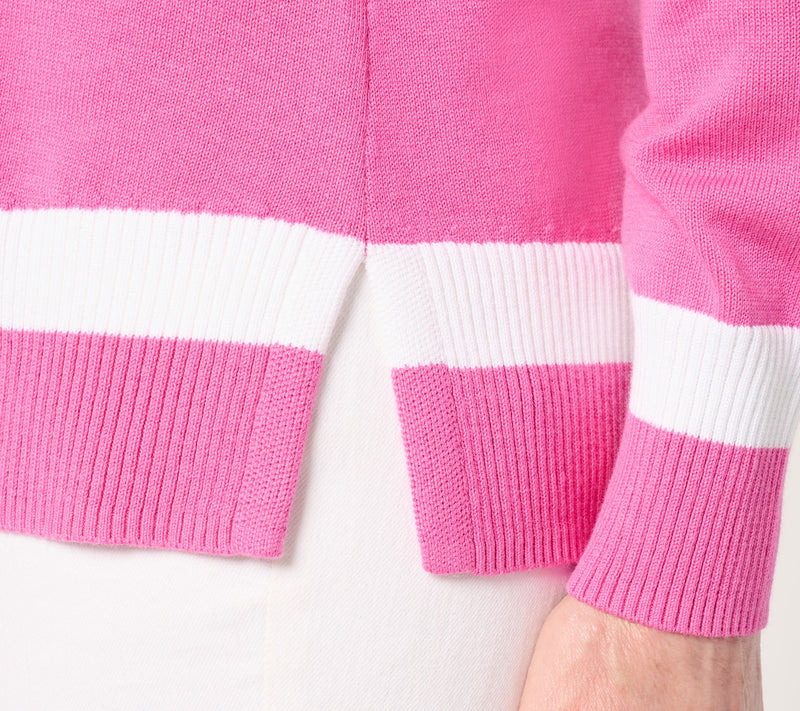Belle by Kim Gravel Country Club Tipped Sweater — View 7
